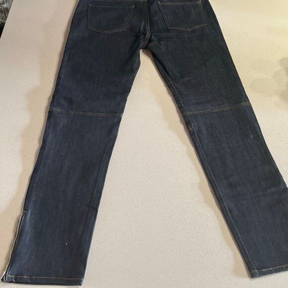 NWT Skylton Blue Moto Denim Jeans Size 34x33 RETAIL $199.99 - Picture 4 of 10